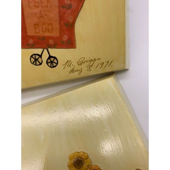 VTG Nursery Rhyme Train Decoupage Wall Hanging - Picture 10 of 12